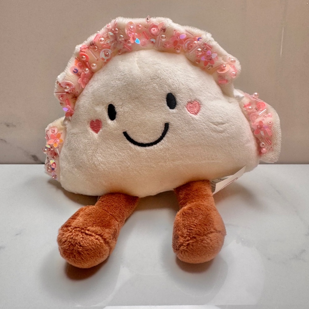 Dumpling Plush Jelly Style with flowers and more sequins